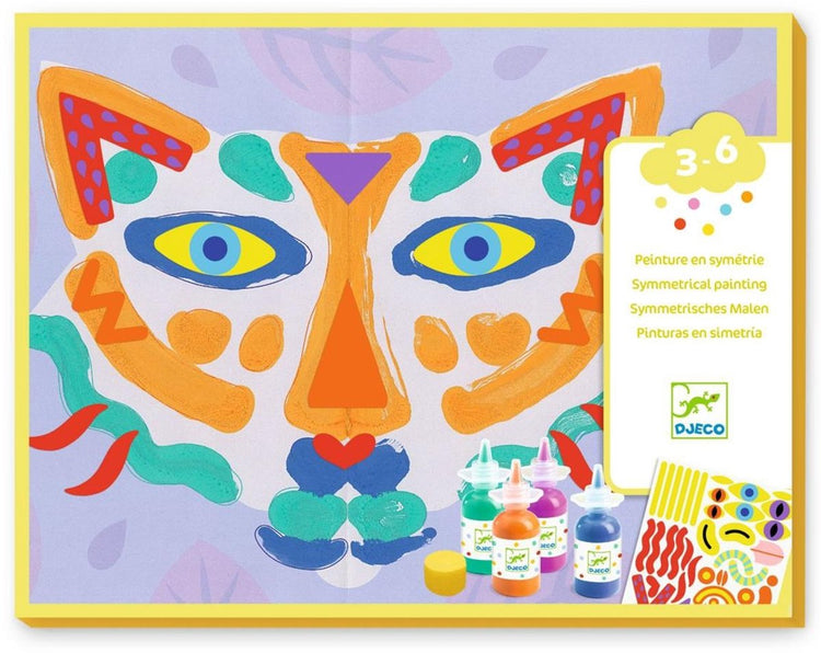 Djeco Kit de peinture Symétrie – Kit de peinture créatif pour enfants.