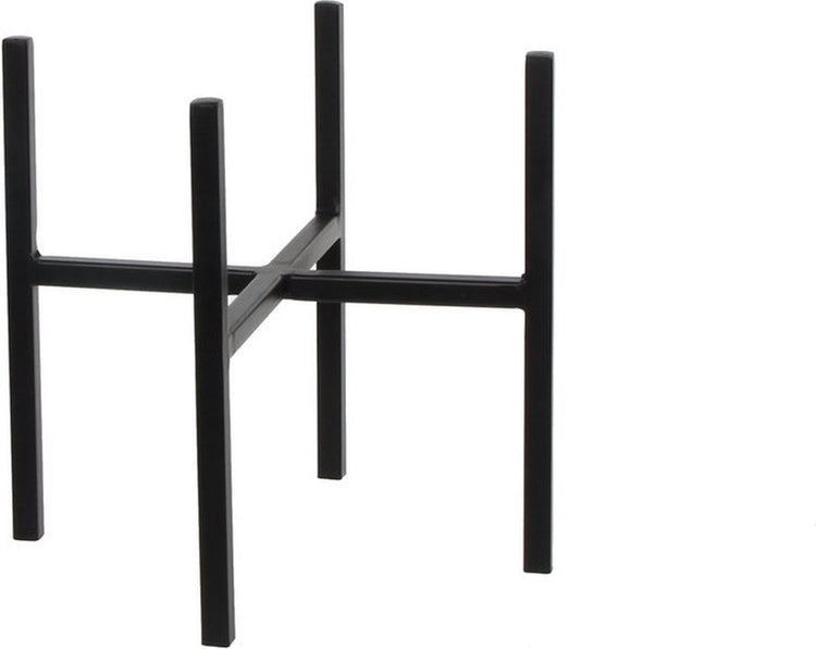 Support pour plantes décorations en mica - noir - h25 x l24 cm - métal - pot de fleurs surélévation de pot de fleurs