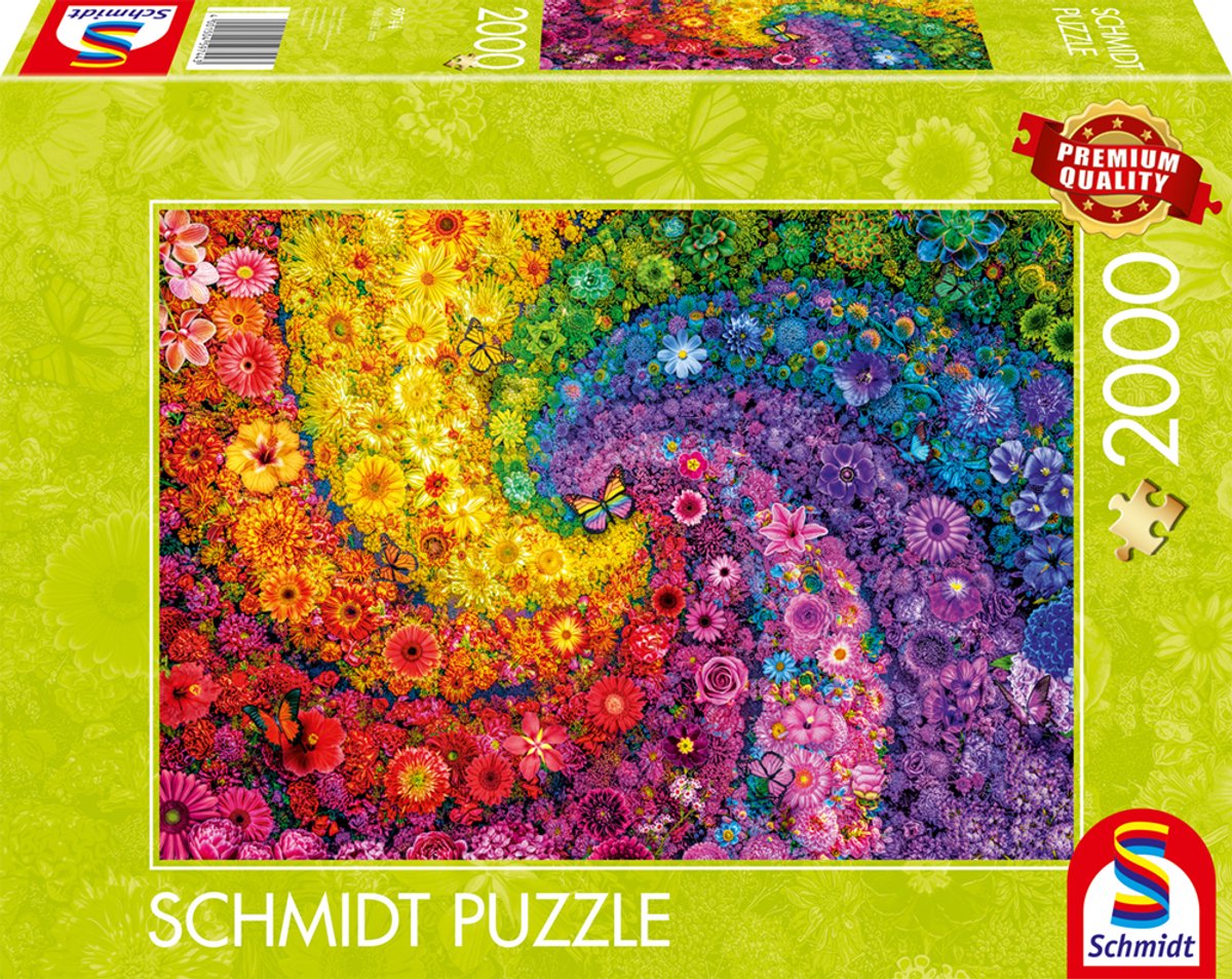 Schmidt - puzzle - tourbillon floral coloré - 2000 pièces - adultes - à partir de 14 ans