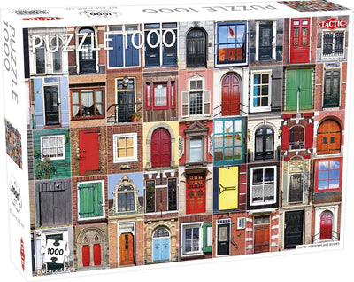 Fenêtres et portes hollandaises Tactic – puzzle – 1000 pièces – Architecture hollandaise – façades et motifs colorés – haute qualité scandinave