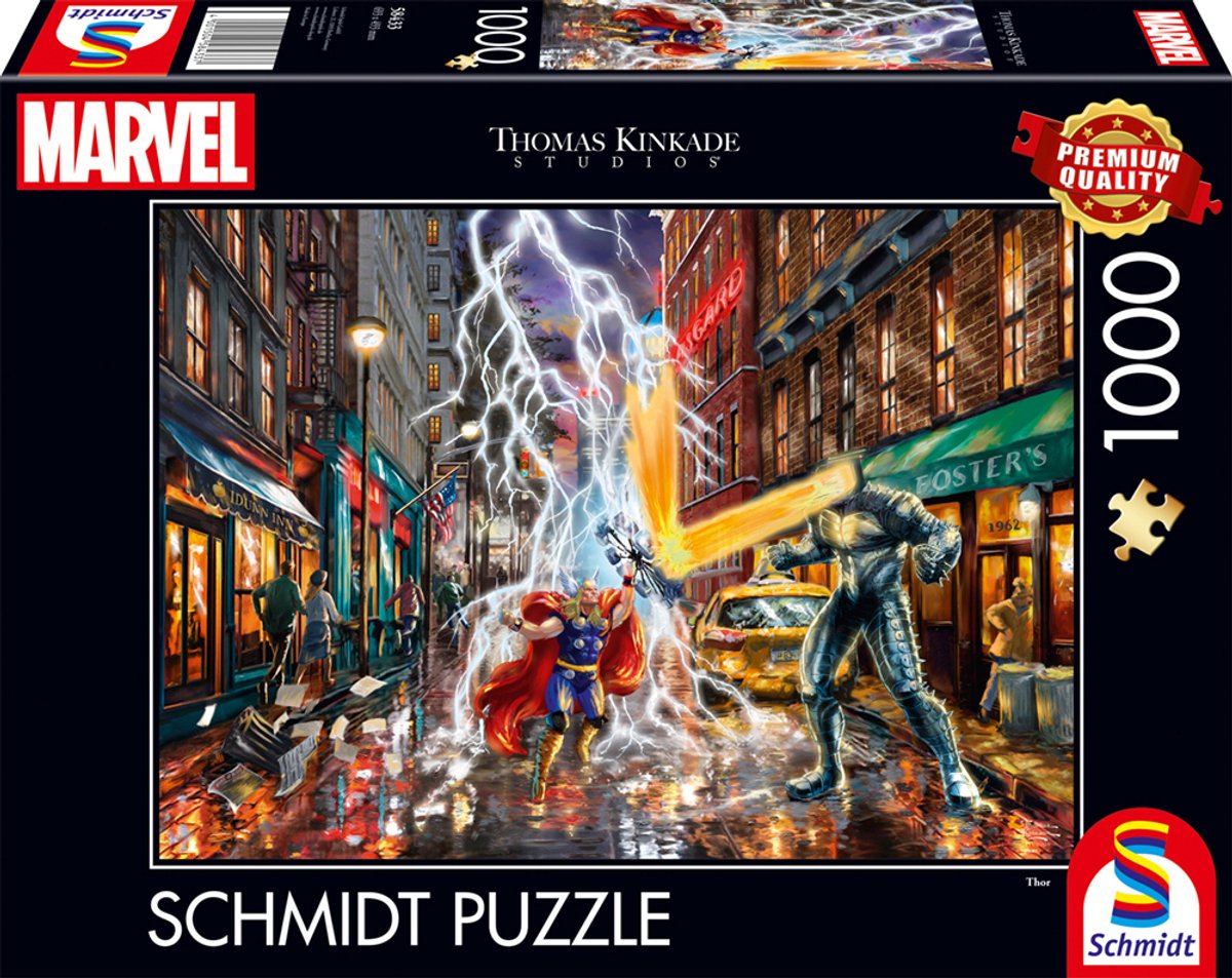 Schmidt - puzzle - marvel - thor - thomas kinkade studios - 1000 pièces - adultes - à partir de 12 ans