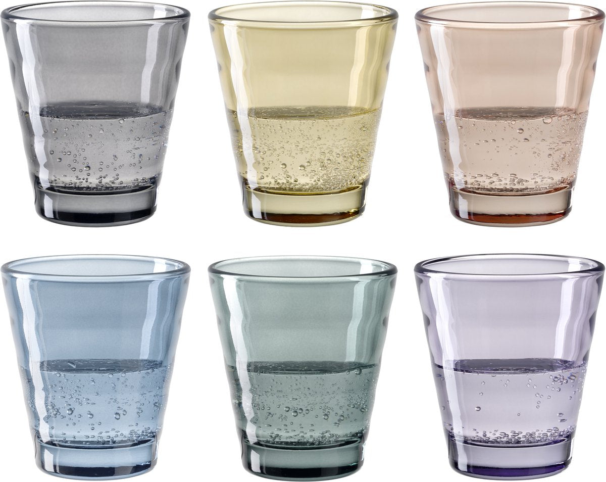 Verres à jus Leonardo verso 210ml assortis - set 6