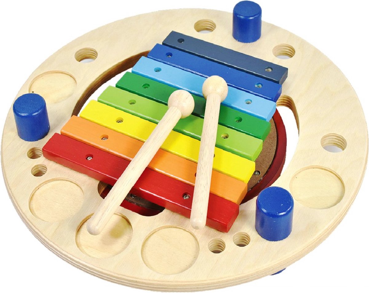 Je suis un jouet musical en bois rond