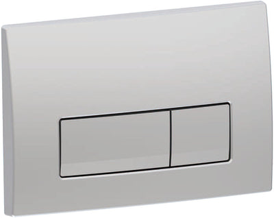 Plaque de commande Geberit delta50 - 2 boutons affleurants - boutons rectangulaires - chrome mat