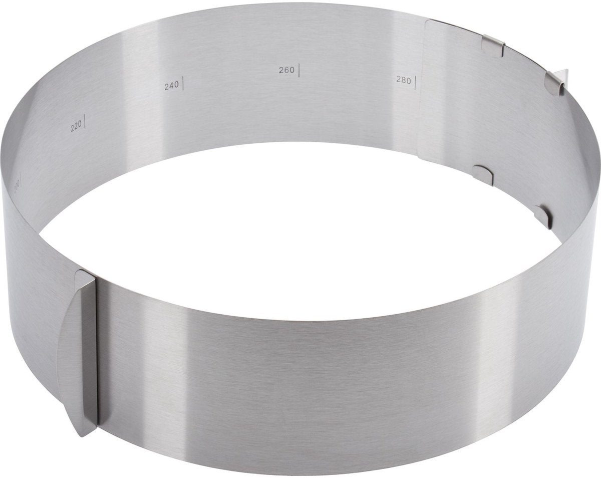 Cercle à gâteau Westmark, extra haut, ø 16-30 cm variable, acier inoxydable, argent, 31312260