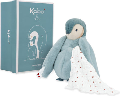 Kaloo - peluche pingouin vert avec tissu parfumé