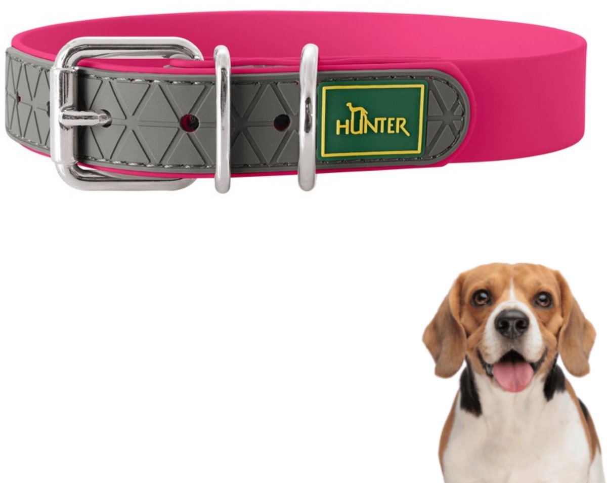 Hunter commodité - collier pour chien - rose - taille s - 28-36cm