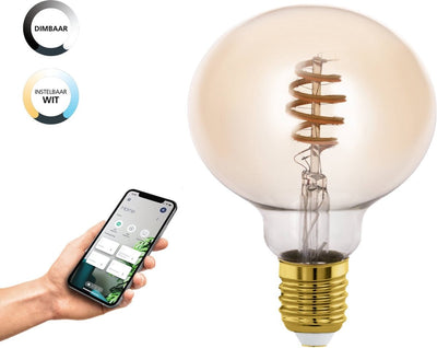 Lampe LED intelligente Eglo connect.z - E27 - ø 9,5 cm - lumière blanche orientable - dimmable - zigbee