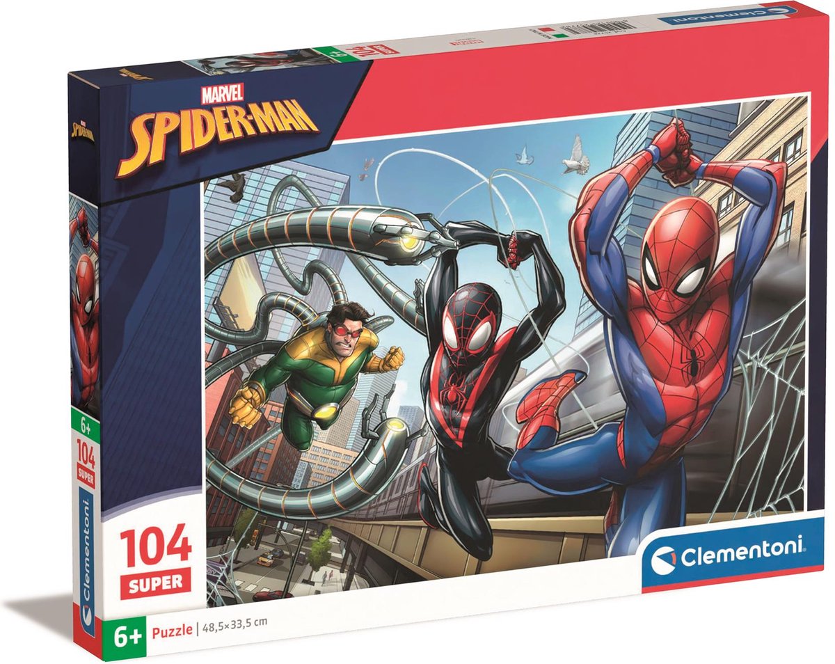 Clementoni - puzzle - 104 pièces - Spiderman Marvel - puzzle pour enfants - à partir de 6 ans
