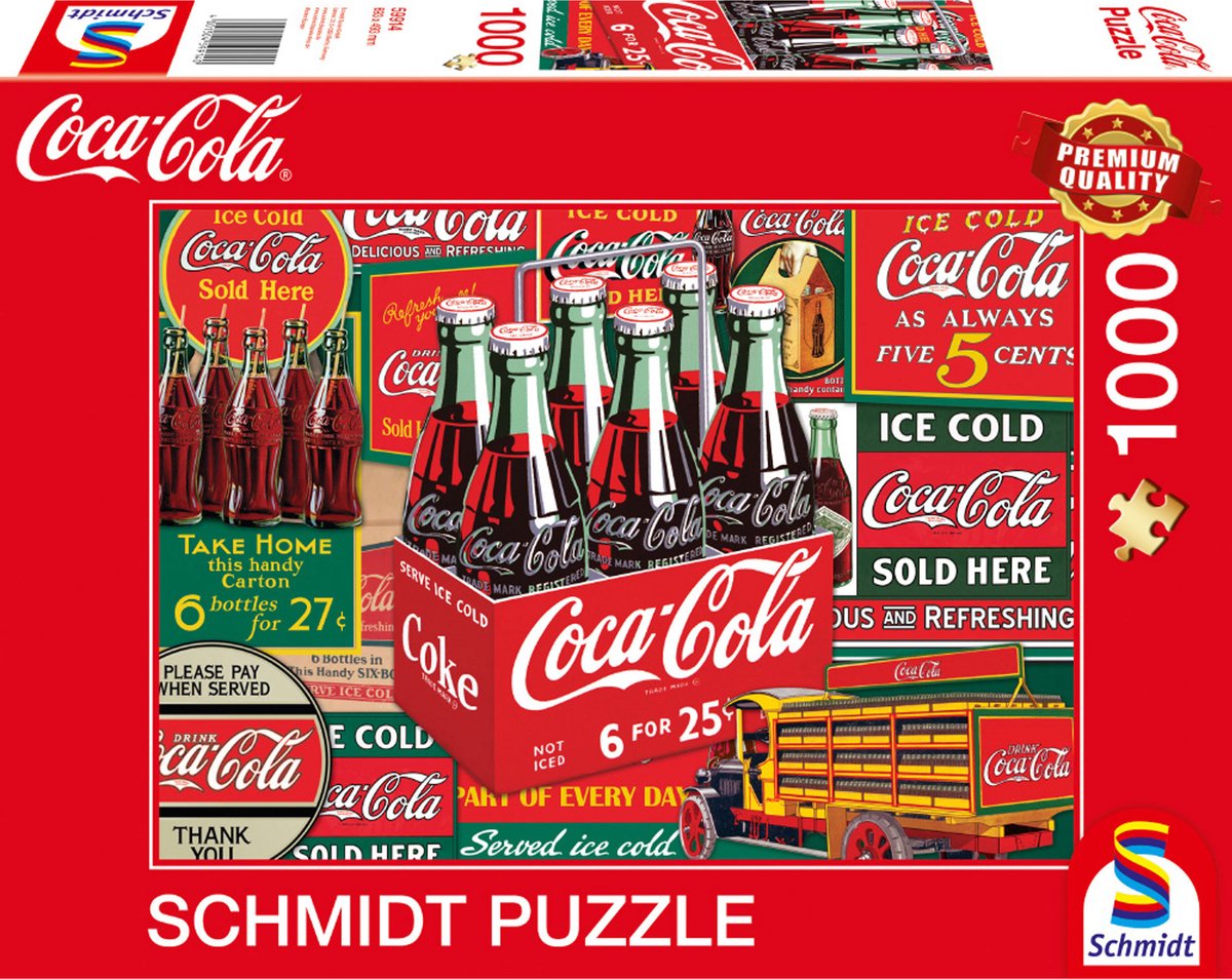 Puzzle Schmidt Coca Cola Classic - Puzzle 1000 pièces.