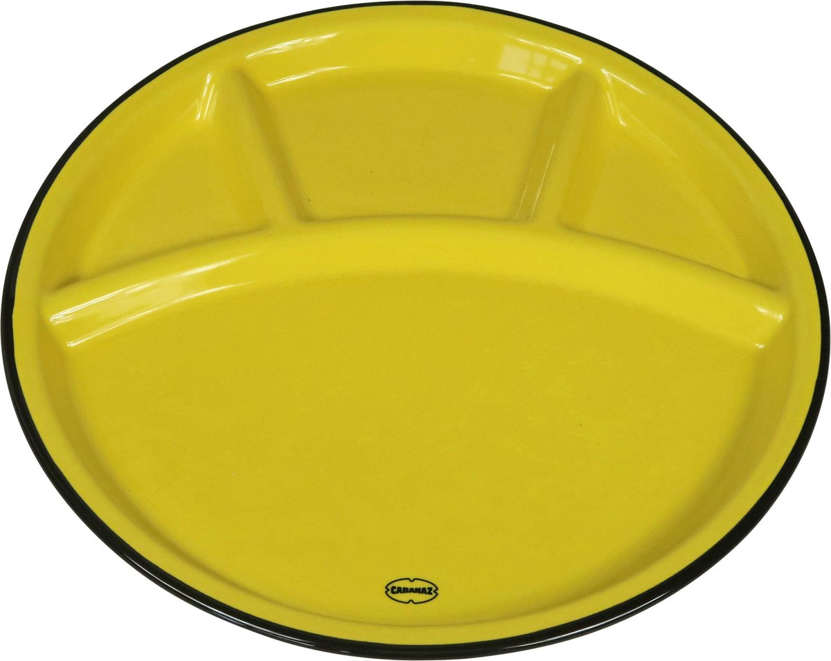 Cabanaz - assiette, céramique, assiette à fondue, jaune