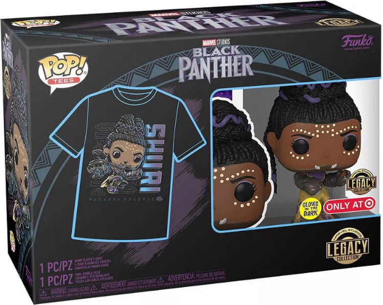 Boîte Funko Pop! et t-shirt : collection Marvel Black Panther Legacy - Shuri #876 (M)