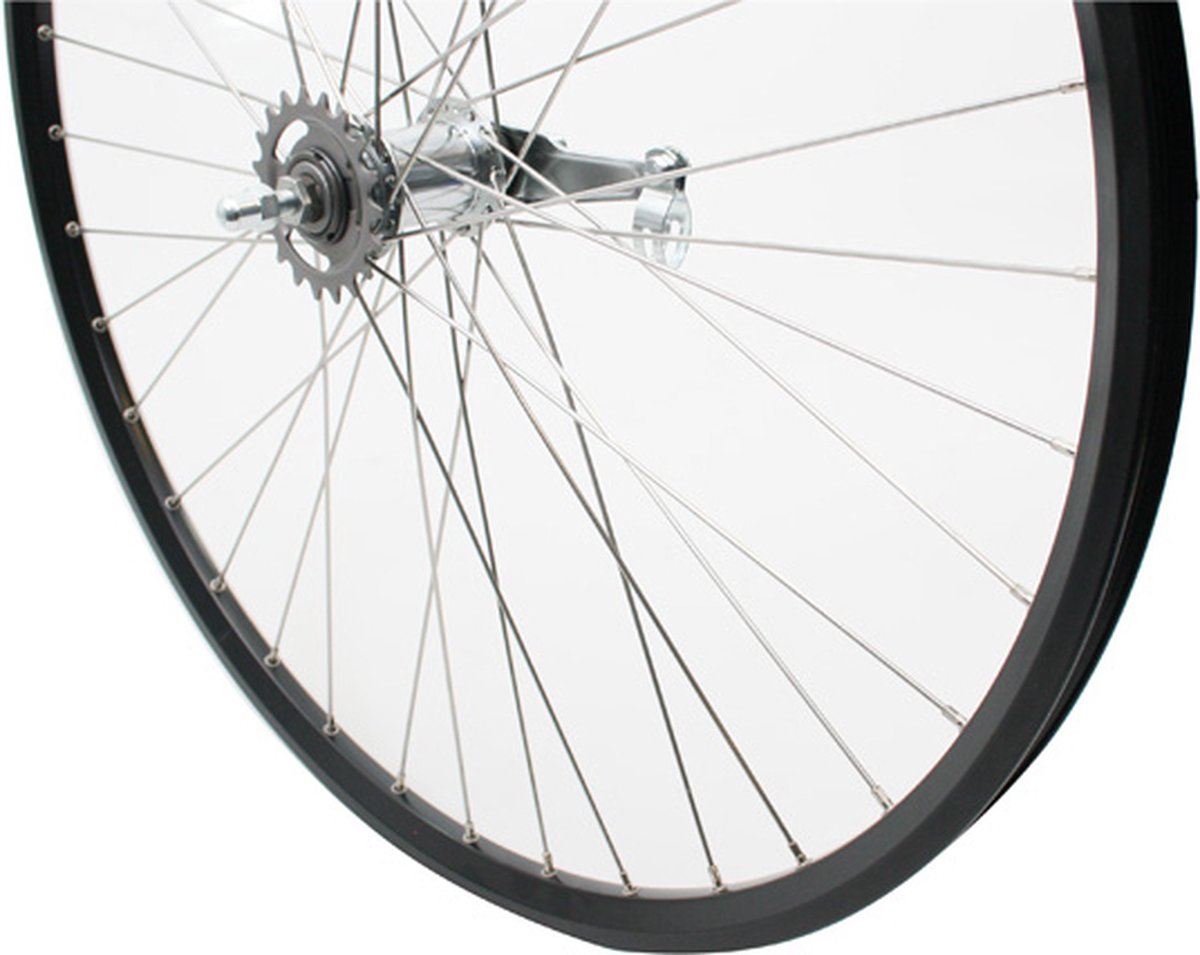 Roue arrière Roland 28 RN ZAC2000 en acier inoxydable noir SPK