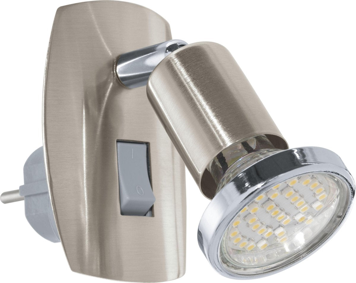 Eglo mini 4 - lampe plug - 1 lumière - nickel mat, chrome