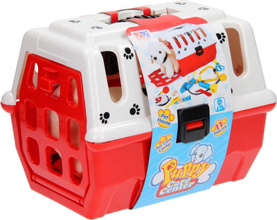 Ensemble de jeu vétérinaire de panier de voyage de chien
