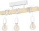 Plafonnier Eglo townshend - e27 - 55 cm - blanc marron - bois fsc