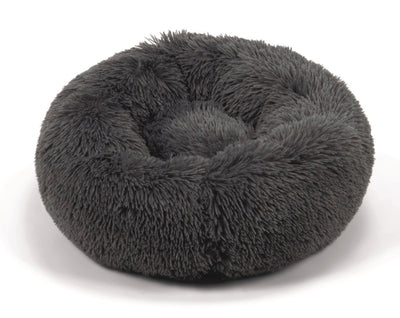 Beeztees yali - lit pour chien - peluche - moelleux - gris - diam. 60 cm