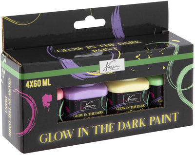 Creative Craft Group Acrylique Paint Glow dans l'obscurité, 4x60 ml