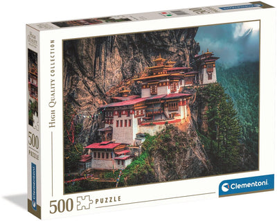Ty Clementoni le nid du tigre - monastère dans l'Himalaya - puzzle 500 pièces adultes - puzzle HQC collection haute qualité à partir de 10 ans