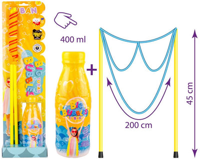 Jouets Tuban - verres à baguette à bulles géantes sertis de 400 ml de liquide.