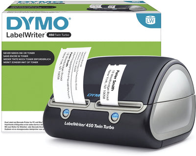 Étiqueteuse Dymo Labelwriter 450 Twin Turbo | imprimante d'étiquettes thermique directe | impression rapide d'étiquettes, de codes-barres et plus encore | connexion informatique | pour la maison et le bureau