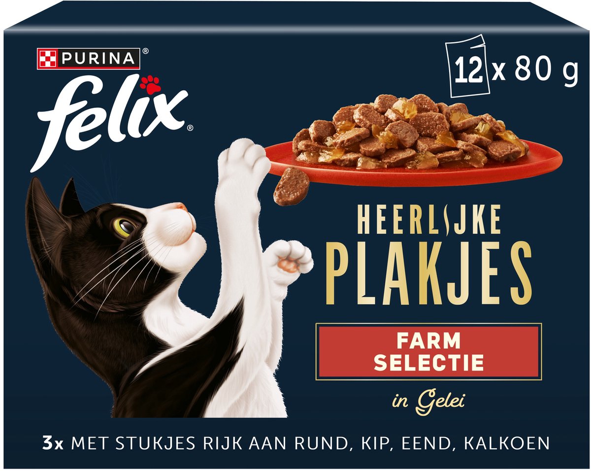 Felix délicieuses tranches de sélection fermière - boeuf - 12 x 80g