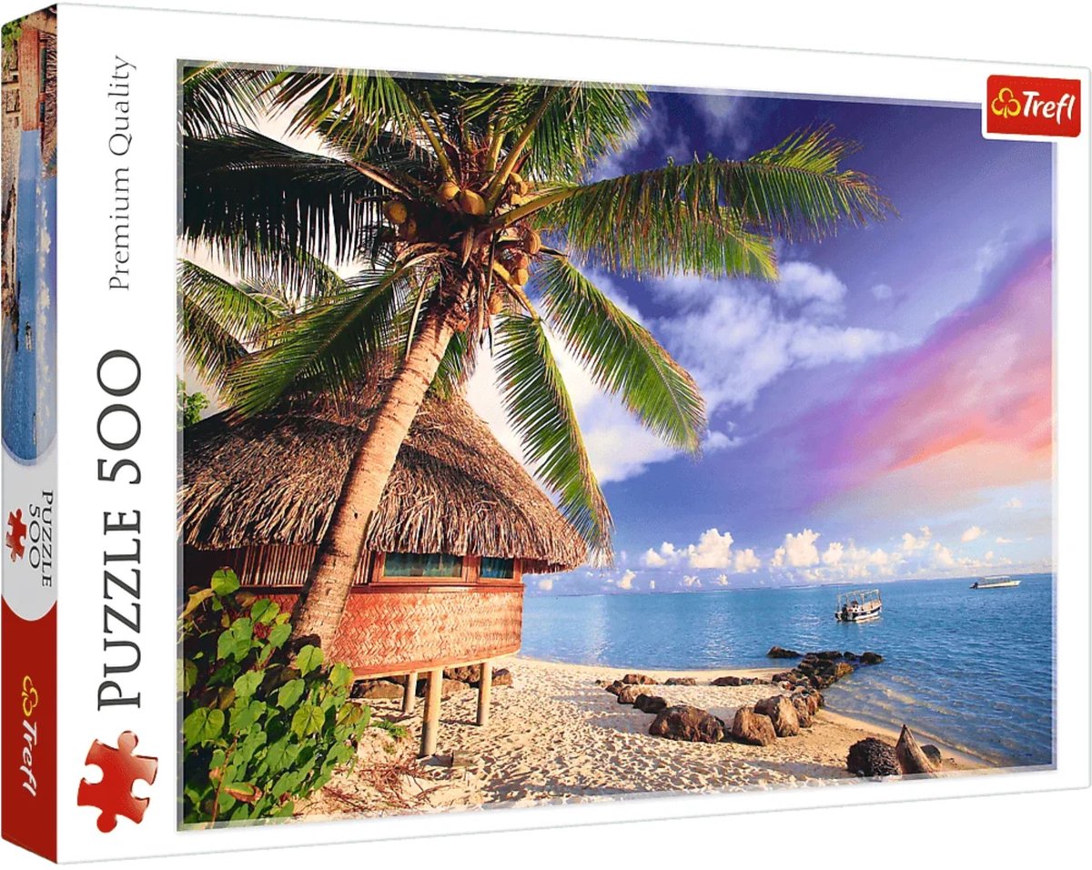 Trefl puzzle île de bora-bora - puzzle 500 pièces adultes.