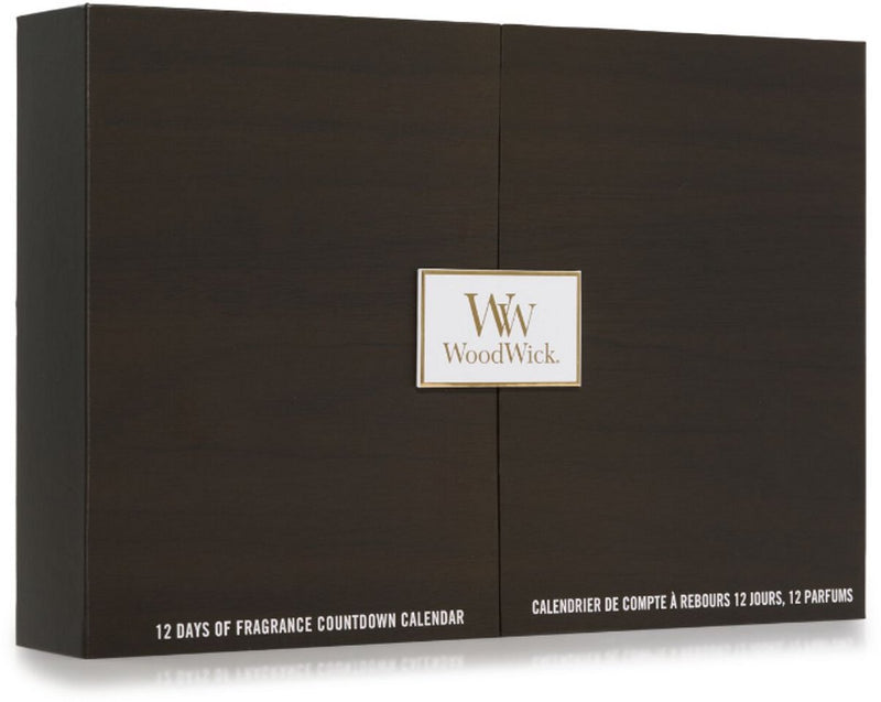 Woodwick - coffret cadeau calendrier de l'avent de luxe - 12 jours de Noël - 12 bougies - jusqu'à 180 heures de combustion