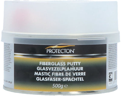 Mastic en fibre de verre Protecton - pour réparer les bosses, trous et fissures plus importants - adhère au métal, au bois, au béton, au plastique - peut être poncé et pulvérisé - incl. 25 grammes de durcisseur - 500gr