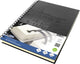 Livre factice Kangaro - a4 - noir avec design - avec spirale - 160 pages blanches - 140 grammes - couverture rigide - carnet - k-5576
