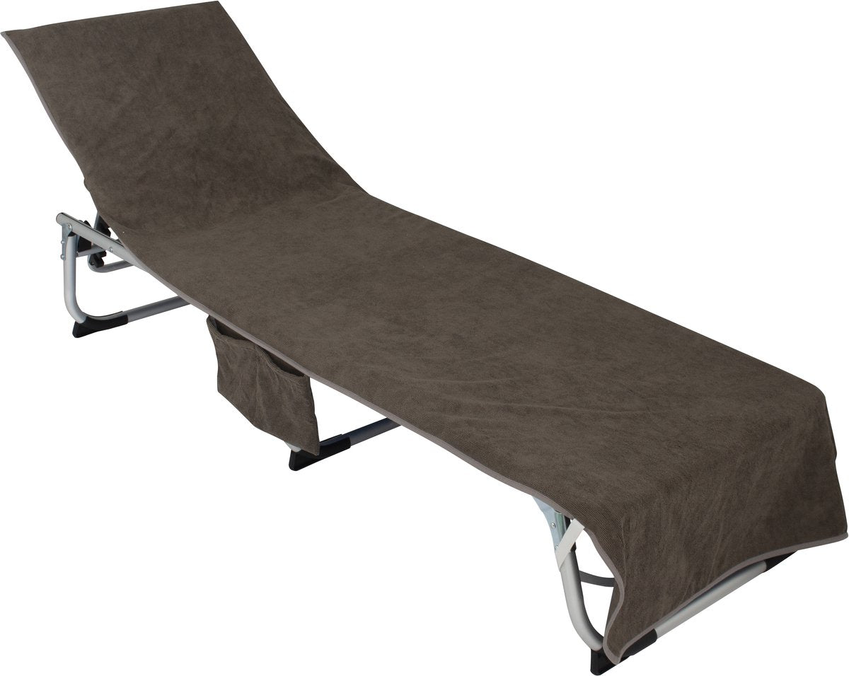 Eurotrail - housse de chaise longue souple - séchage rapide - gris