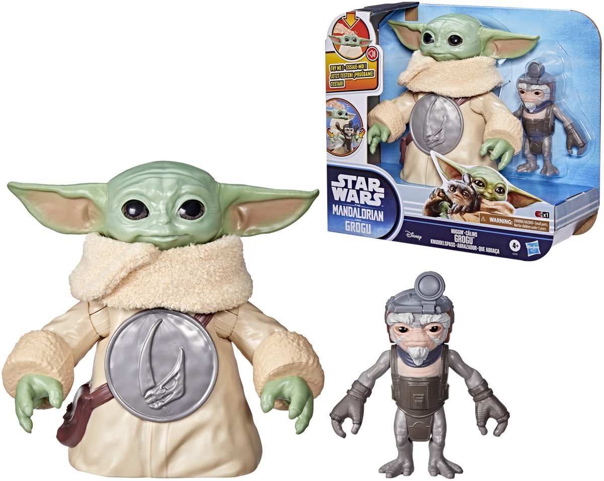 Star Wars Hasbro : Figurine électronique Mandalorian Grogu Huggin' Grogu Anzellan 17 cm