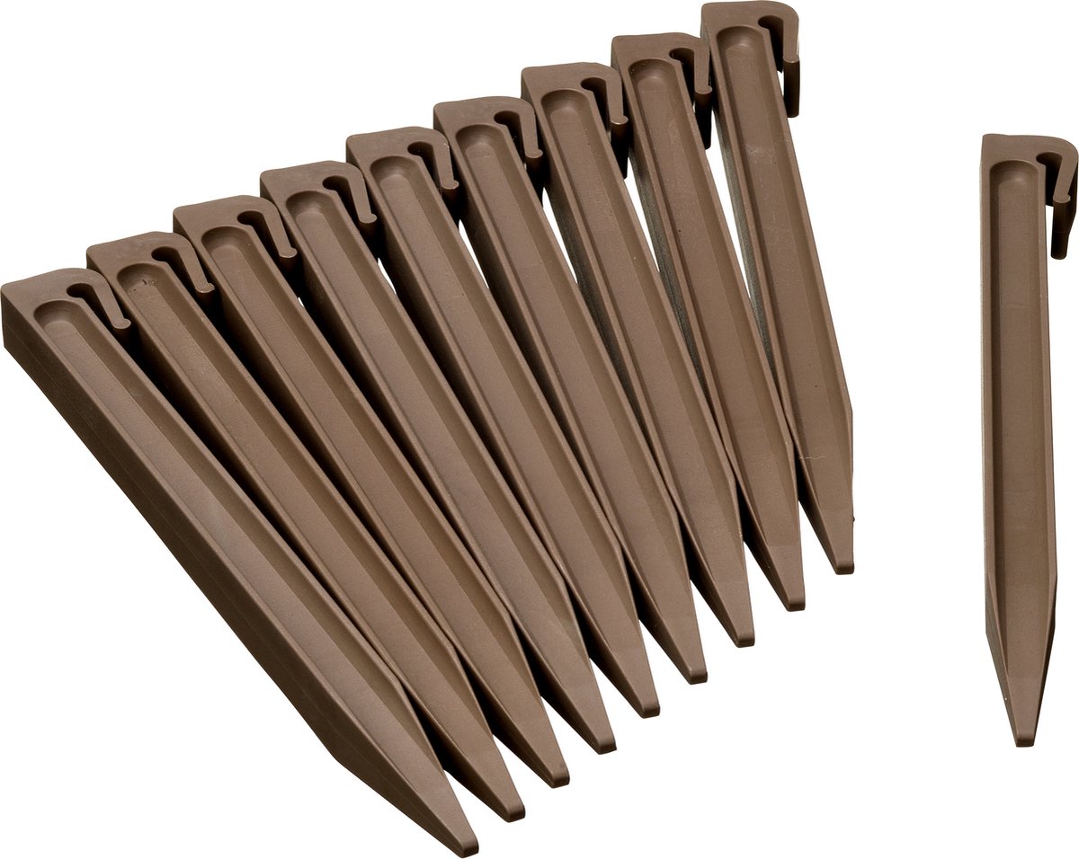 Nature piquets de jardin nature 10 pcs taupe