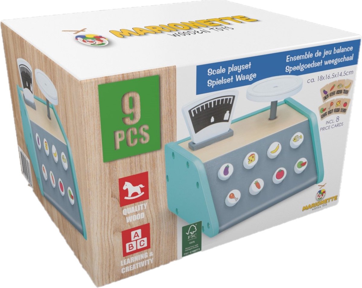 Échelle en bois avec cartes, 9dlg.
