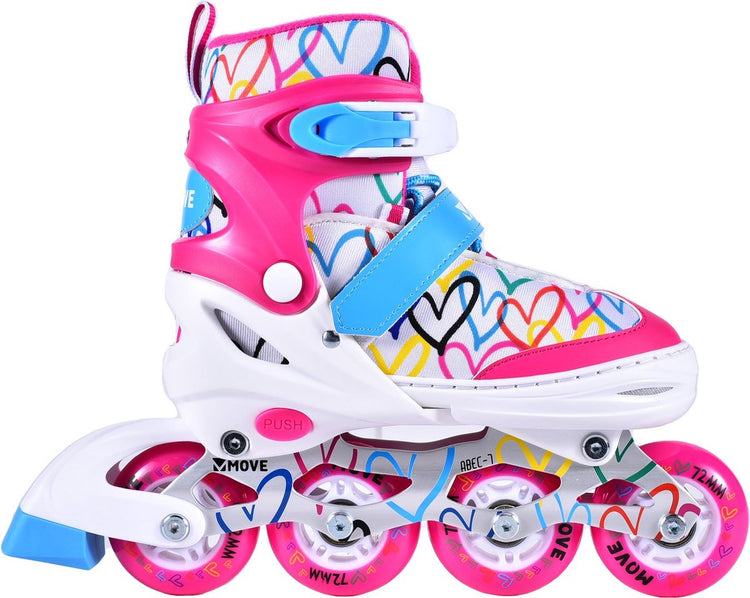 Patins à roues alignées Move: love blanc rose (562411) taille 38 41