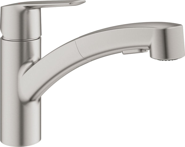 Mitigeur de cuisine Grohe start bec bas extractible double jet