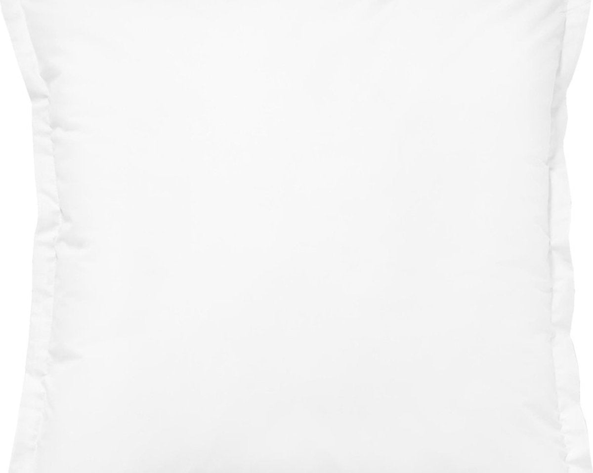 Taie d'oreiller Cendrillon dimanche - lot de 2 - satin - avec fermeture éclair - 80x80 cm - blanc
