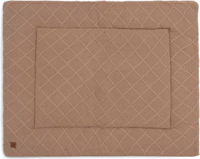 Jollein - tapis de parc 75x95cm - tapis de jeu bébé - biscuit tricot à carreaux