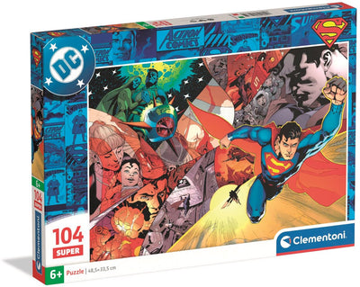 Clementoni - puzzle - superman - dc - 104 pièces - à partir de 6 ans