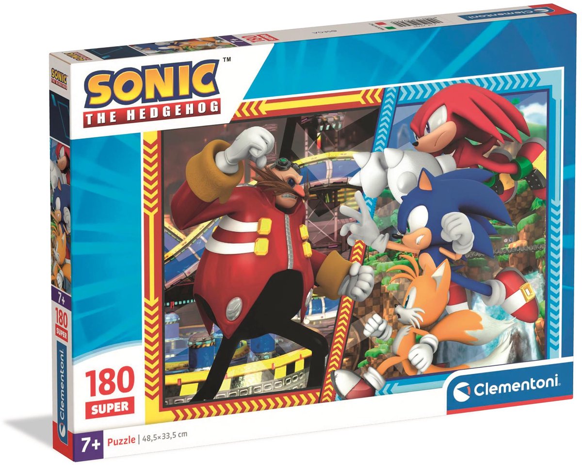 Clementoni - puzzle enfant - 180 pièces - super sonic - puzzle à partir de 7 ans