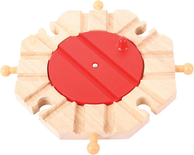 Rails en bois Bigjigs - plateau tournant 8 directions