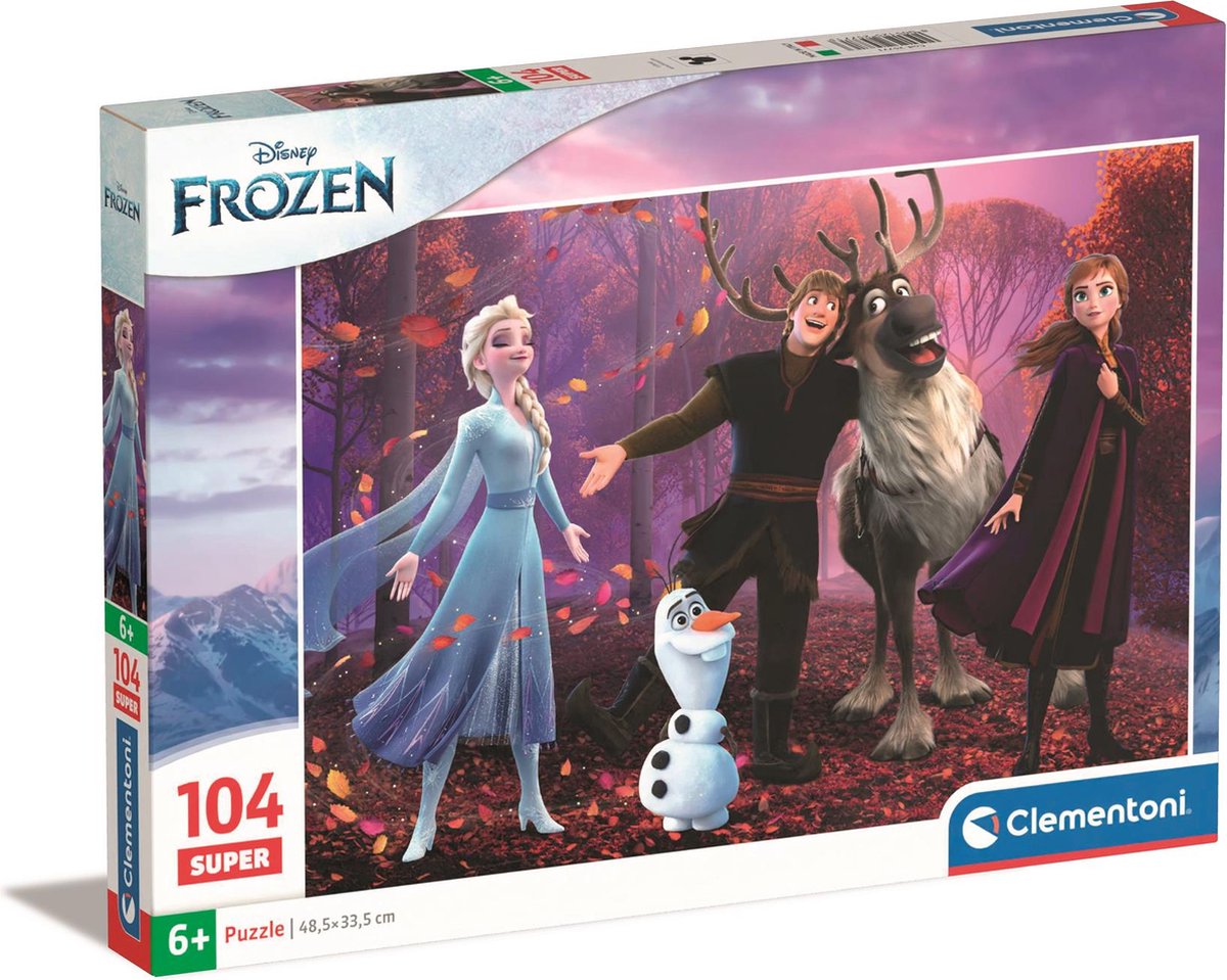 Clementoni - puzzle - 104 pièces - Frozen Disney - puzzle enfant - à partir de 6 ans