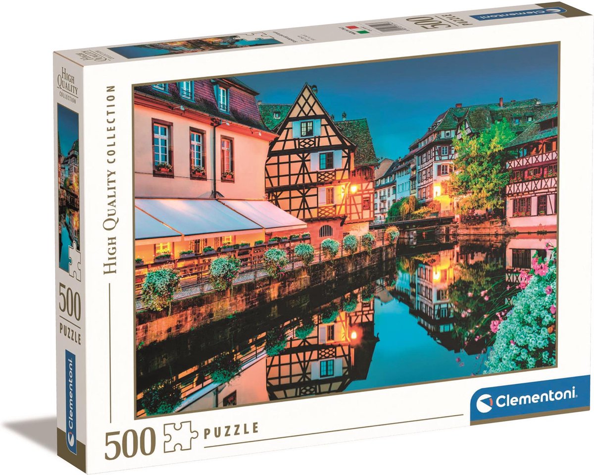 Clementoni - puzzle - 500 pièces - vieille ville de strasbourg - puzzle pour adultes