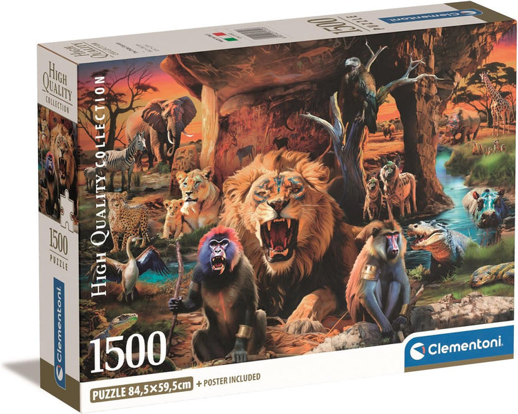 Clementoni - puzzle - 1500 pièces - animaux boîte compacte 2024 - puzzle pour adultes