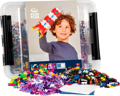 Boîte de rangement de base Plus-Plus Ensemble de construction 2400 pièces - 3406 - jouets de construction - jouets de construction - ensemble avec blocs de construction - à partir de 5 ans