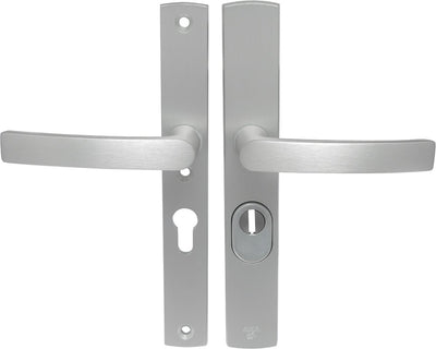 Ferrure de sécurité Axa (courbe plus) étroite aluminium sol : poignée-poignée (modèle bloc) pc55 avec protection anti-arrachage skg***