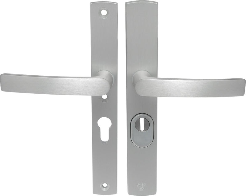 Ferrure de sécurité Axa (courbe plus) étroite aluminium sol : poignée-poignée (modèle bloc) pc55 avec protection anti-arrachage skg***