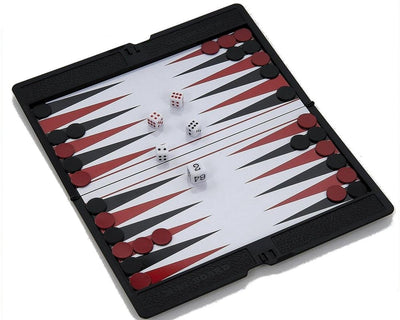 Philos hot sports + jouets backgammon jeu de voyage étui magnétique 17x10cm format voyage.
