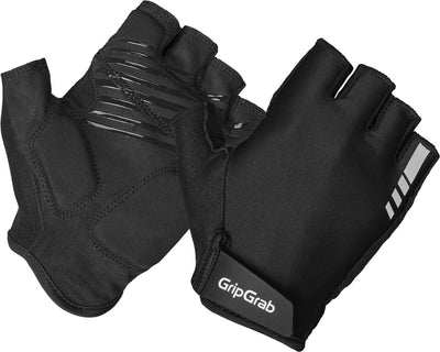 Gripgrab - gants de cyclisme d'été rembourrés à doigts courts pour femmes avec rembourrage - femme - noir