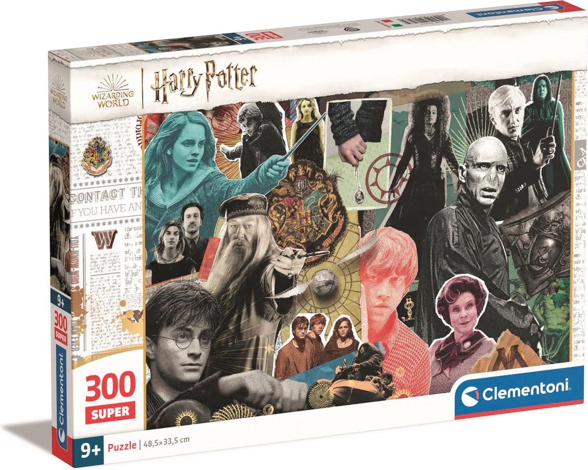 Clementoni - puzzle - 300 pièces - super harry potter - puzzle pour enfants - à partir de 9 ans
